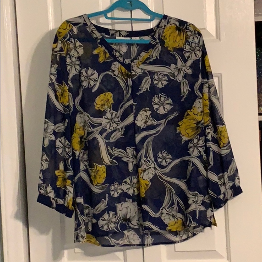 Sheer Floral Blouse